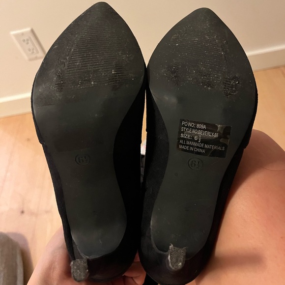 Suede Thigh-High Stilettos - Picture 5 of 5